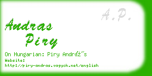 andras piry business card